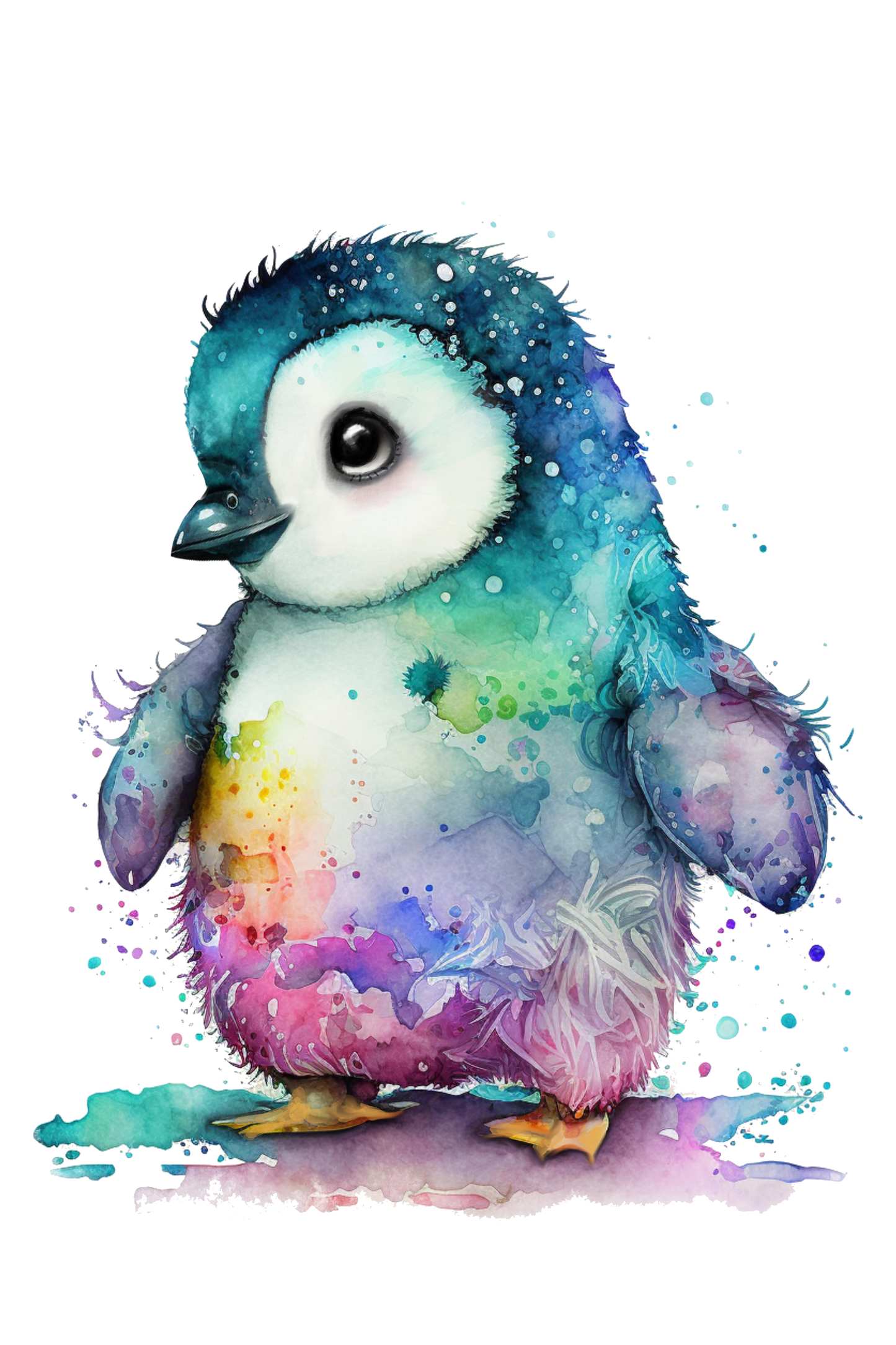 Iron-on patch Colorful Penguin