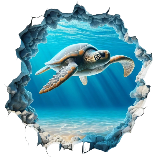 Bügelbild 3D Schildkröte #6 Fylou's Style