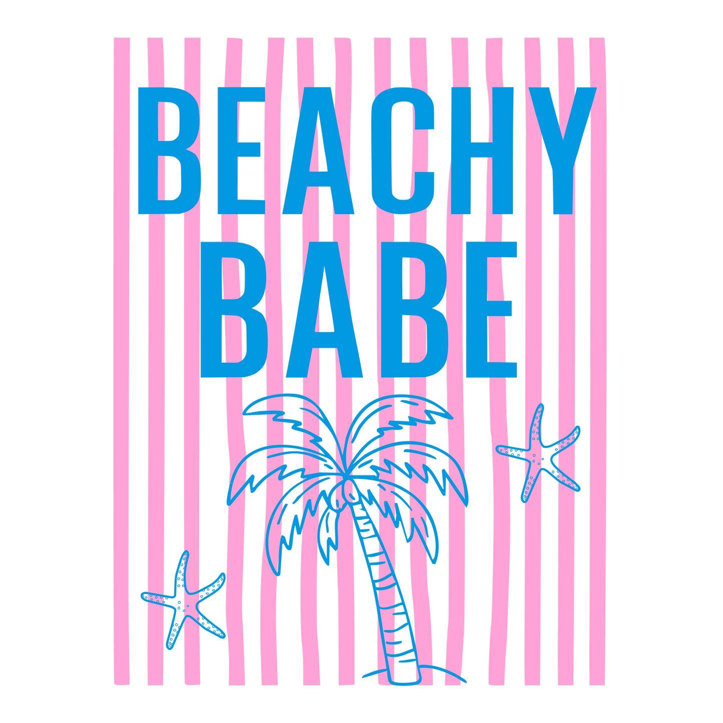 Bügelbild  Beachy Babe Retro