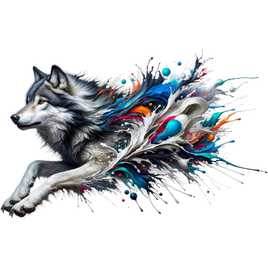 Bügelbild 3D Wolf #1 Fylou's Style