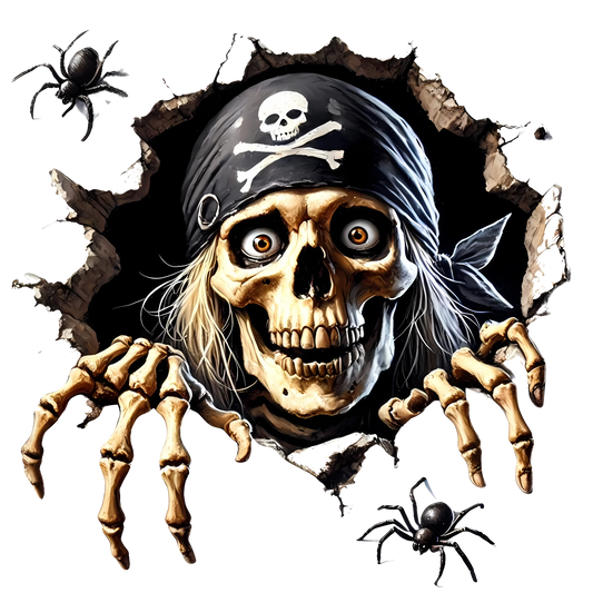 Bügelbild 3D Piraten Skelett #2 Fylou's Style