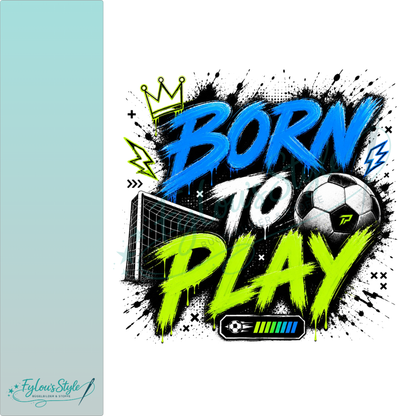 Bügelbild Born to Play