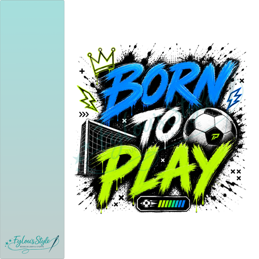 Bügelbild Born to Play