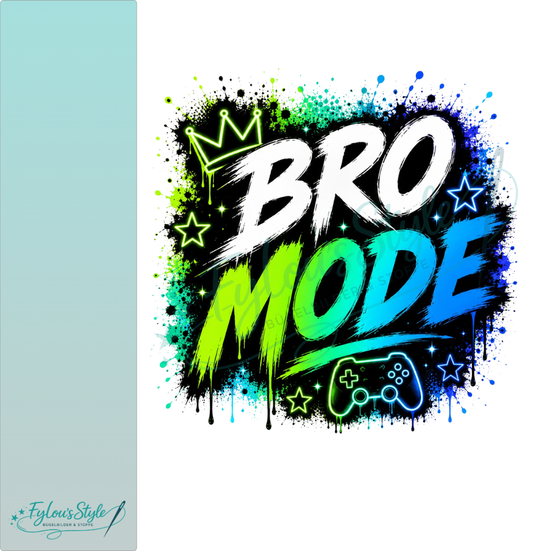 Bügelbild Bro Mode