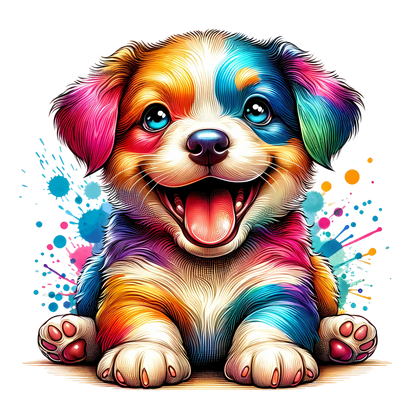 Bügelbild Color Splash Puppies #1 Fylou's Style