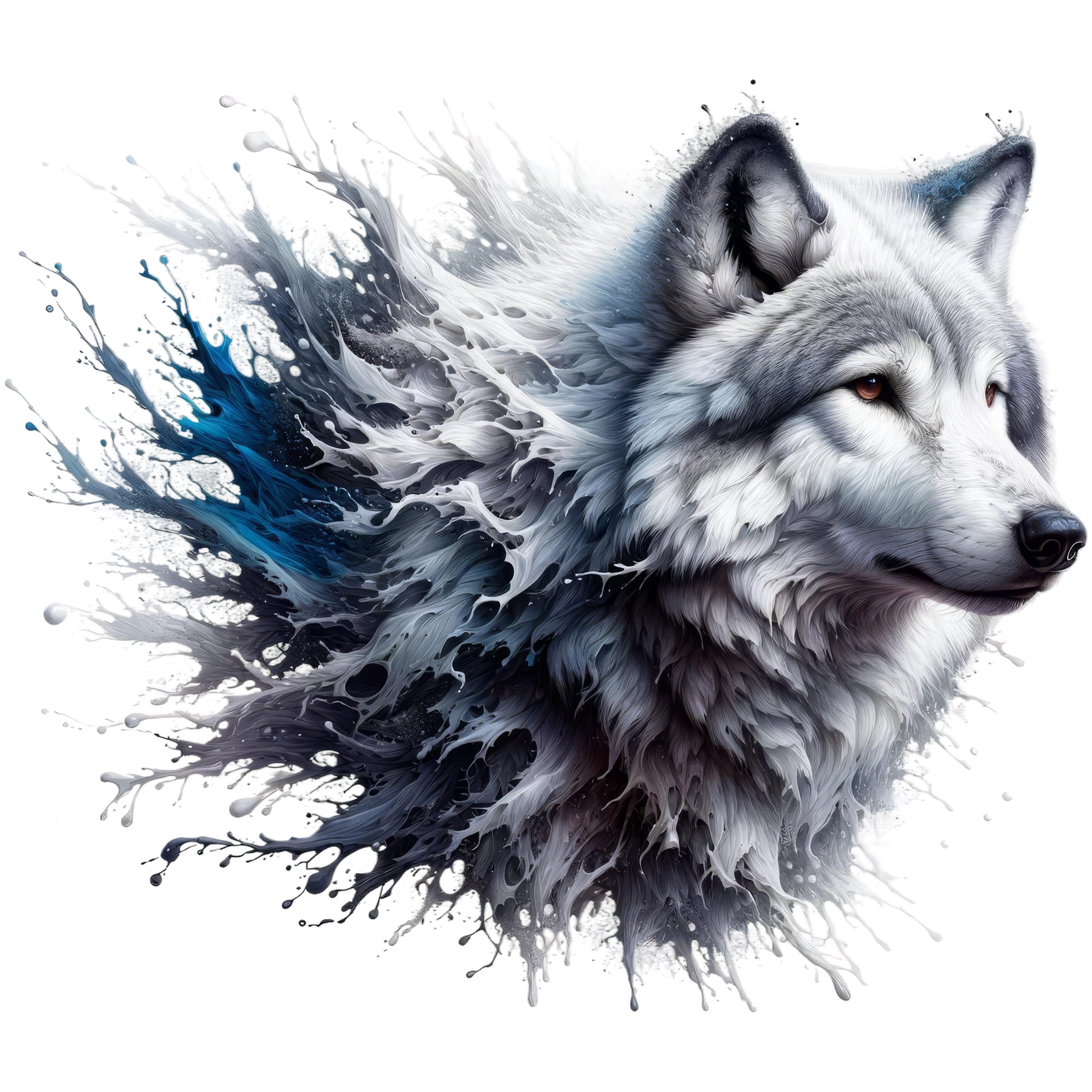 Bügelbild 3D Wolf #8 Fylou's Style