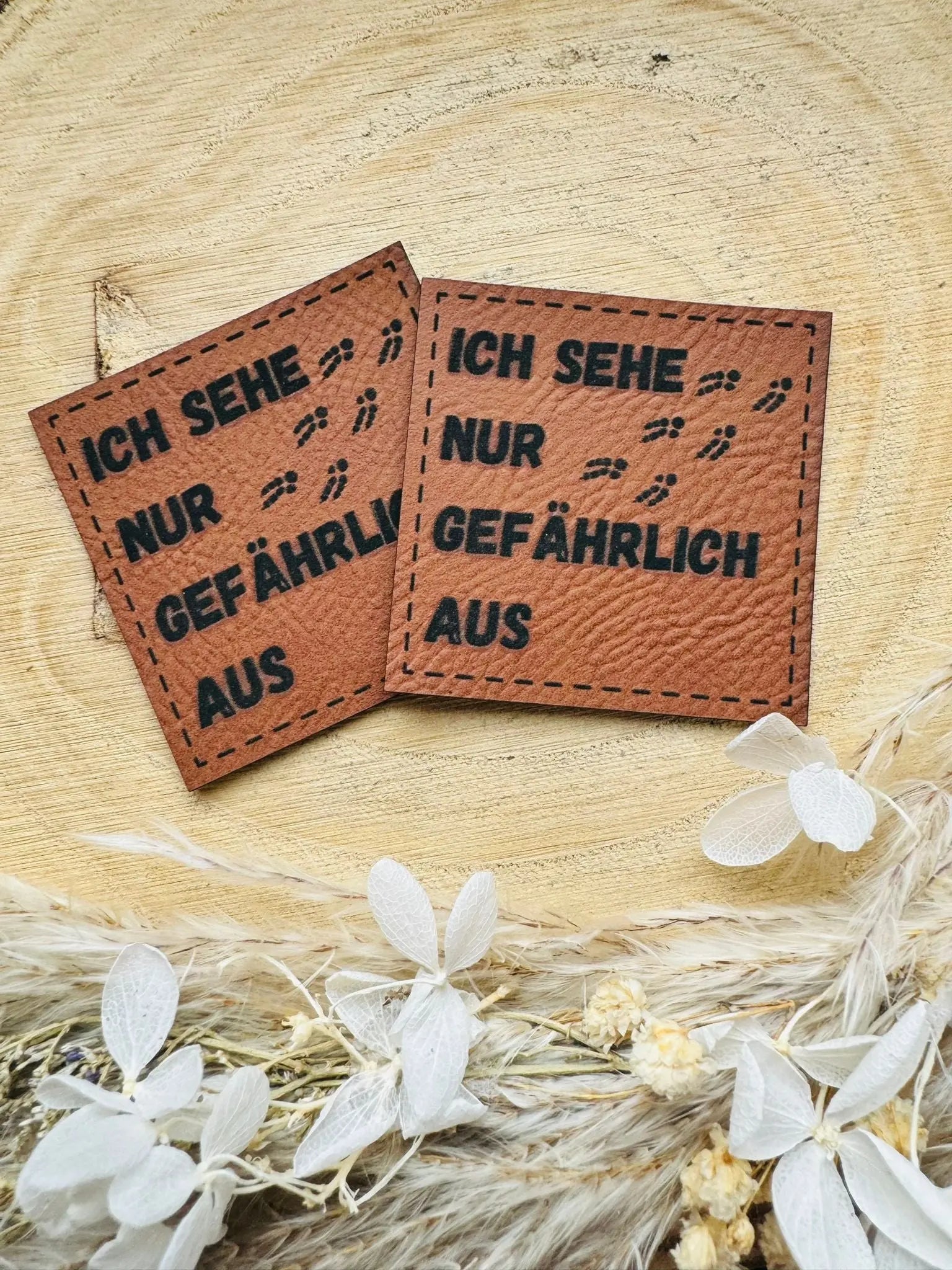 Kunstleder Label ich sehe nur gefährlich aus Fylou's Style