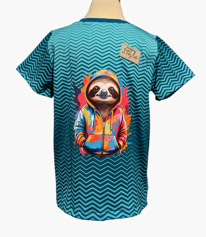 Bügelbild Streetwear Faultier bunt Fylou's Style
