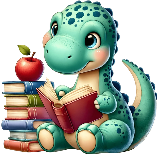 Bügelbild Dinosaurier geht zur Schule  #19 Fylou's Style