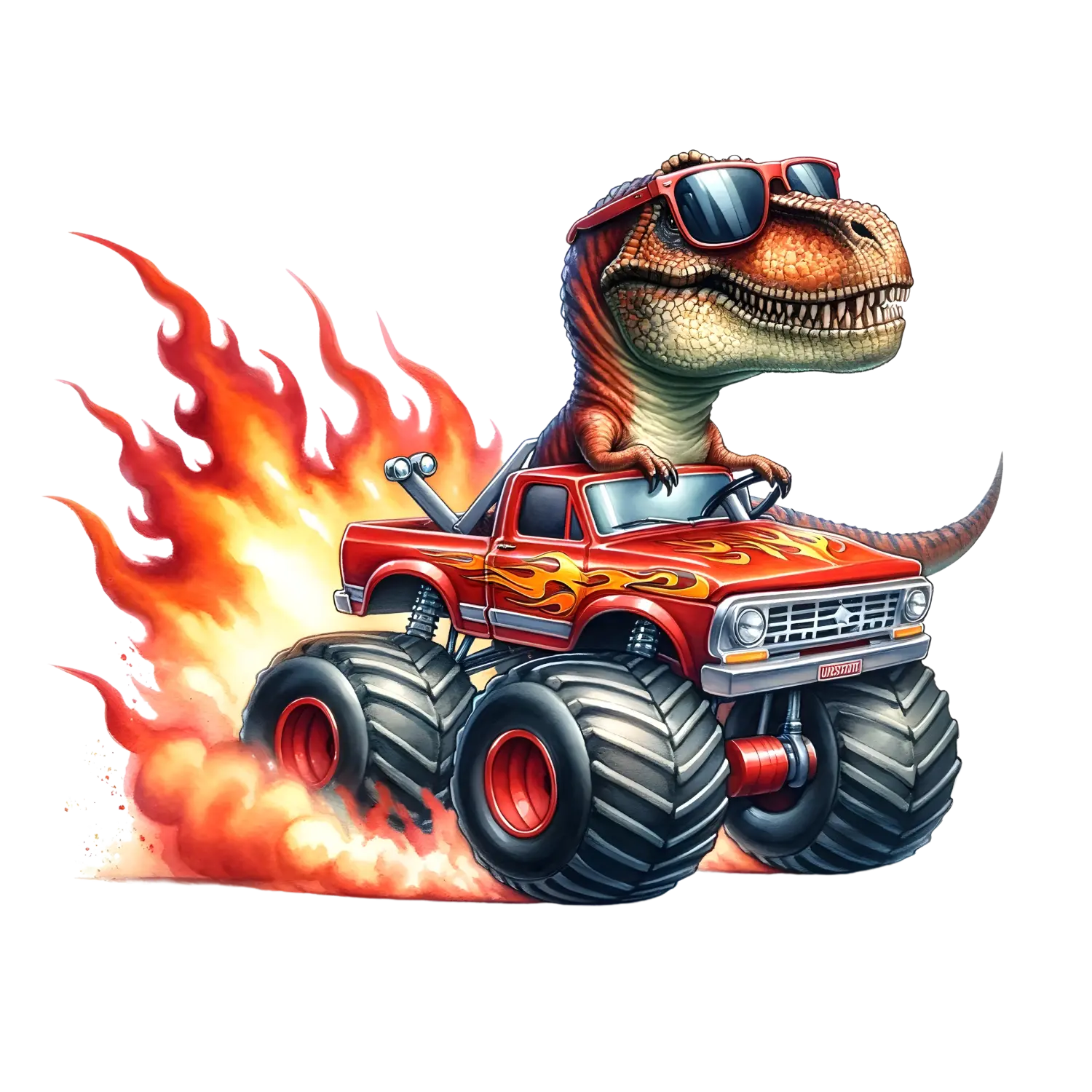 Bügelbild  Dino Monstertruck #4 Fylou's Style