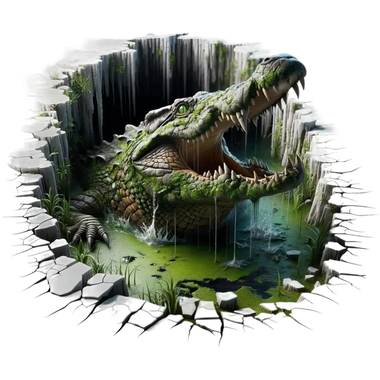 Bügelbild 3D Krokodil #5 Fylou's Style