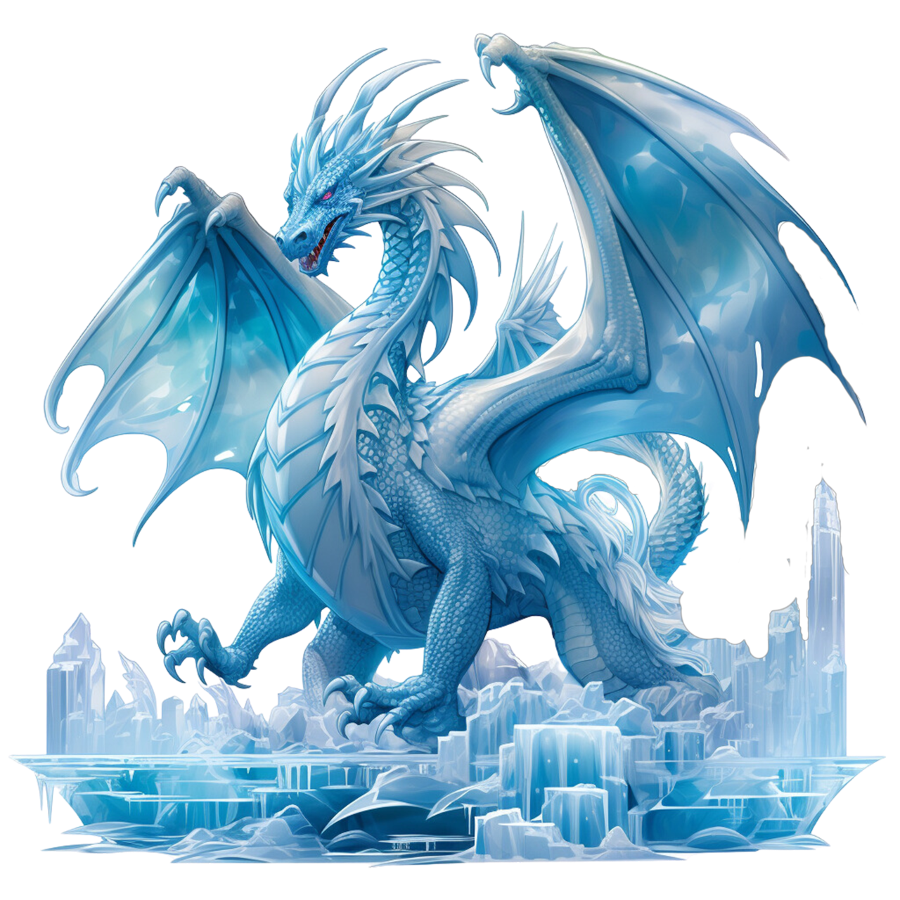 Iron-on Ice Dragon #3