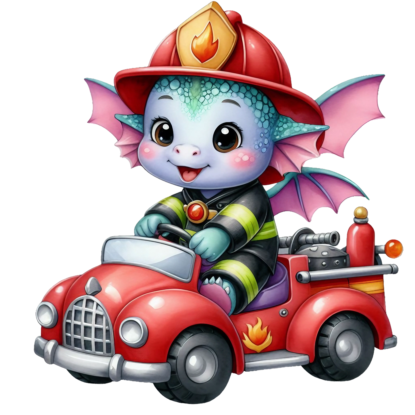 Bügelbild Drache Feuerwehr #2 Fylou's Style