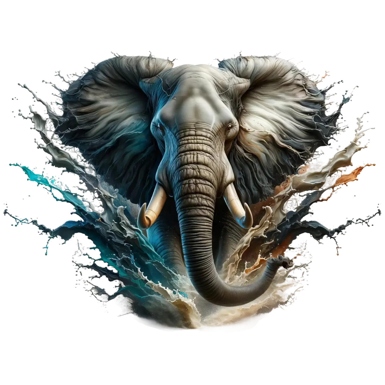 Bügelbild 3D Elefant #4 Fylou's Style