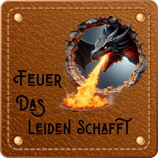 Bügellabel Drache 1