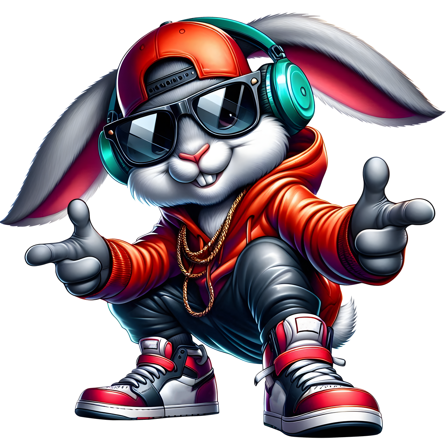 Bügelbild cool Oster Bunny