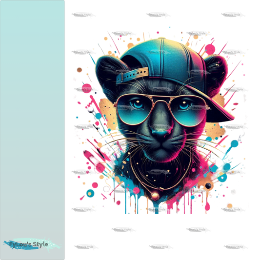 Bügelbild cool Panther Splash Fylou's Style