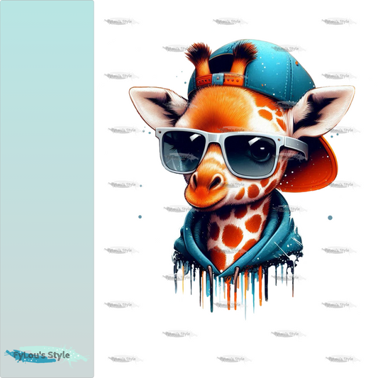 Bügelbild Cool Giraffe Fylou's Style