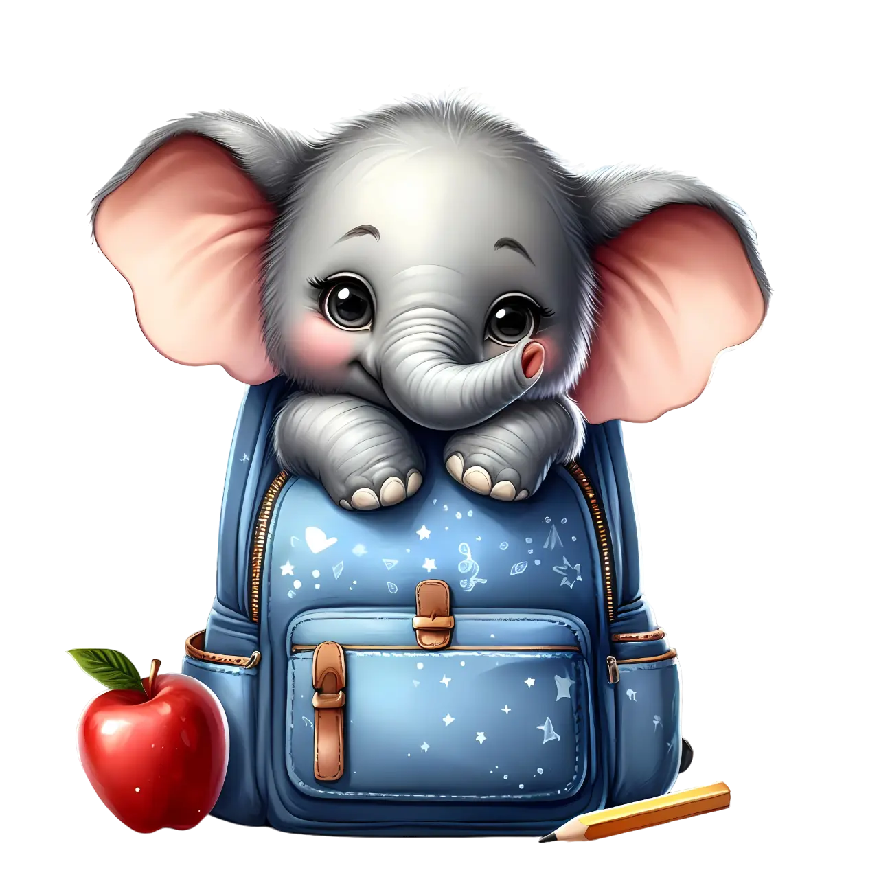 Bügelbild Elefant im Rucksack Fylou's Style