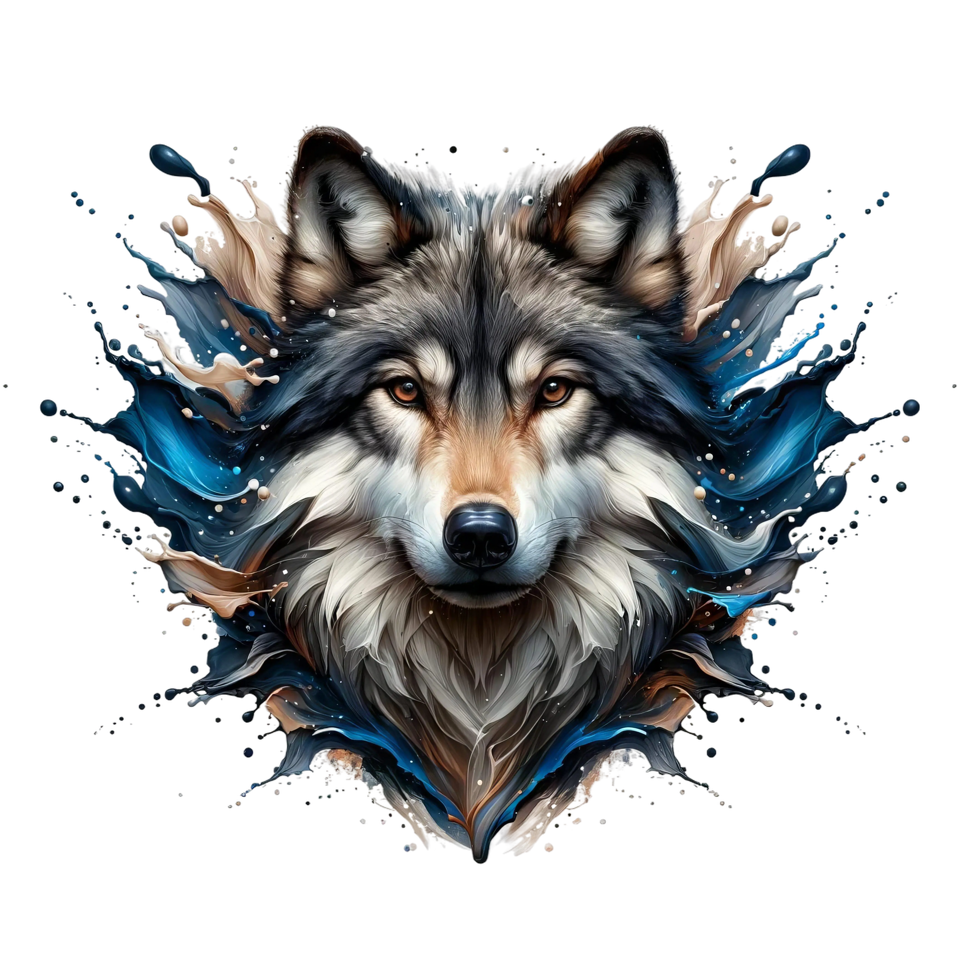 Bügelbild 3D Wolf #3 Fylou's Style
