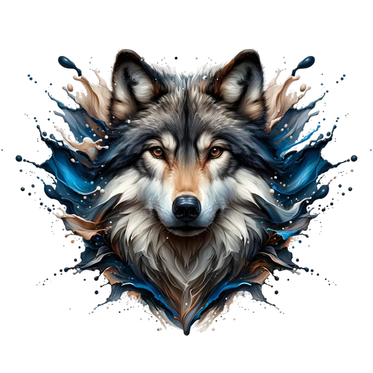 Bügelbild 3D Wolf #3 Fylou's Style