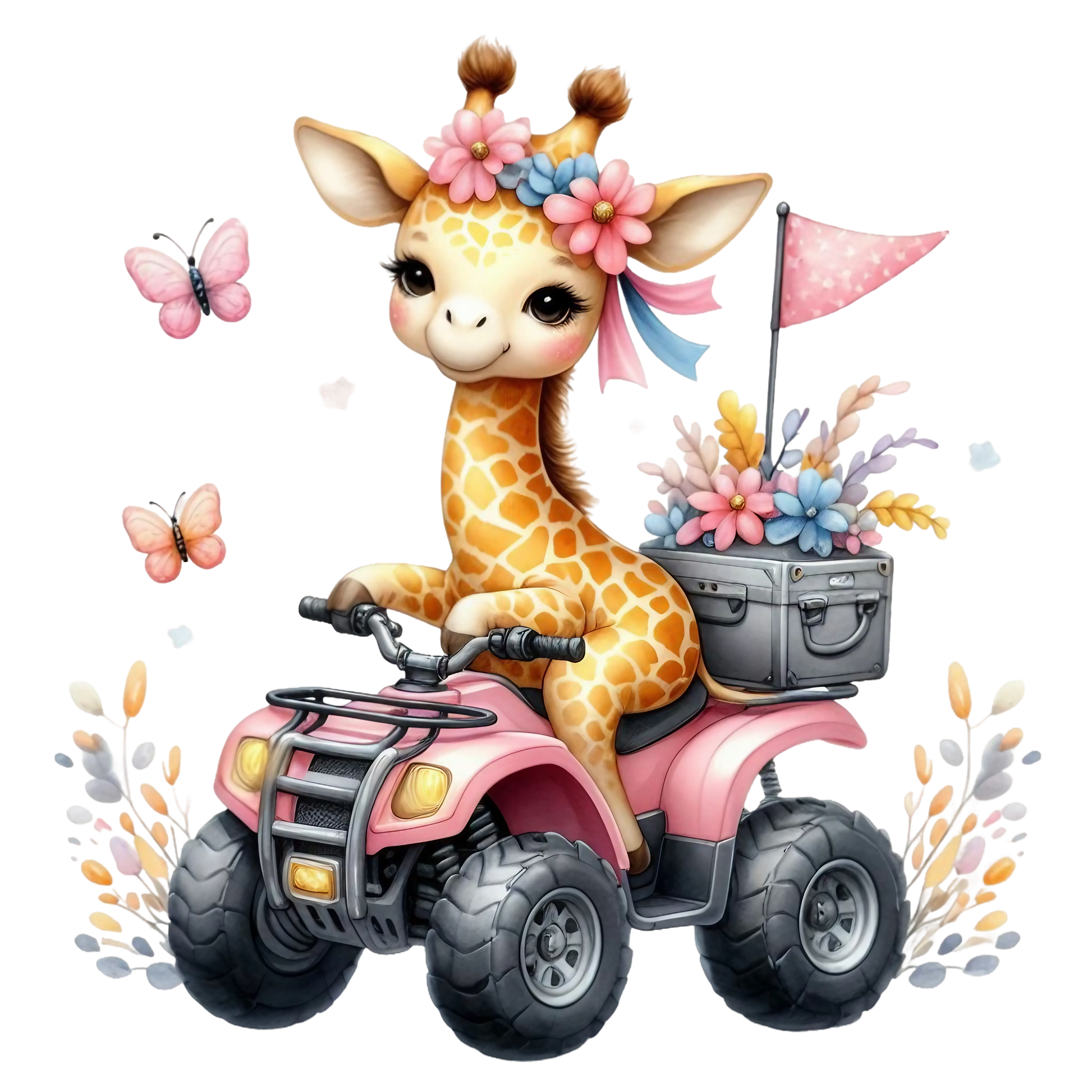 Bügelbild Giraffe Quad #4 Fylou's Style