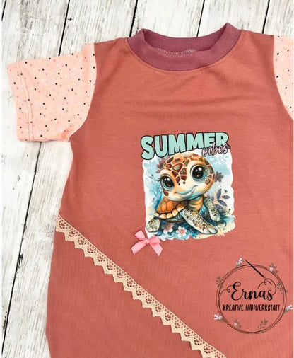 Bügelbild Summer Vibes Schildkröte Fylou's Style
