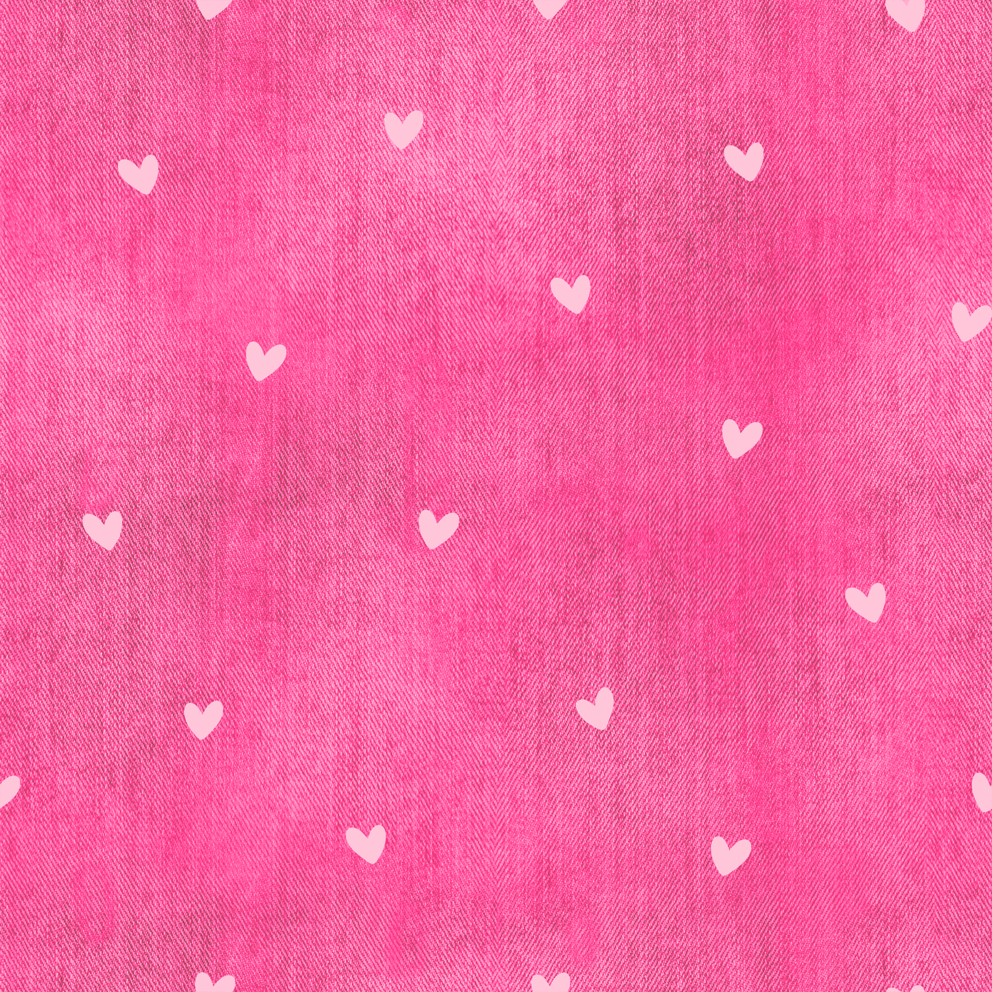 Bio French Terry Denim Herzen Pink Überbreite *1m Stücke*