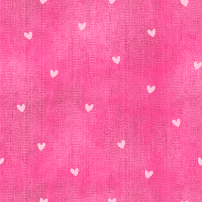 Bio French Terry Denim Herzen Pink Überbreite *1m Stücke*
