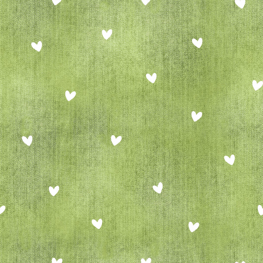 Denim Herzen Lime