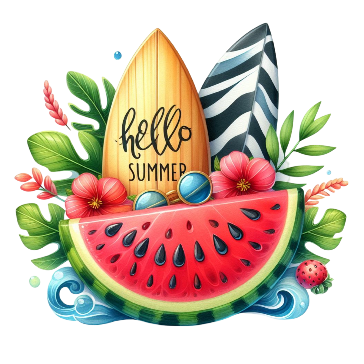 Iron-on Image Hello Summer Melon #2