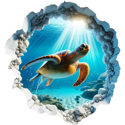 Bügelbild 3D Schildkröte #8 Fylou's Style