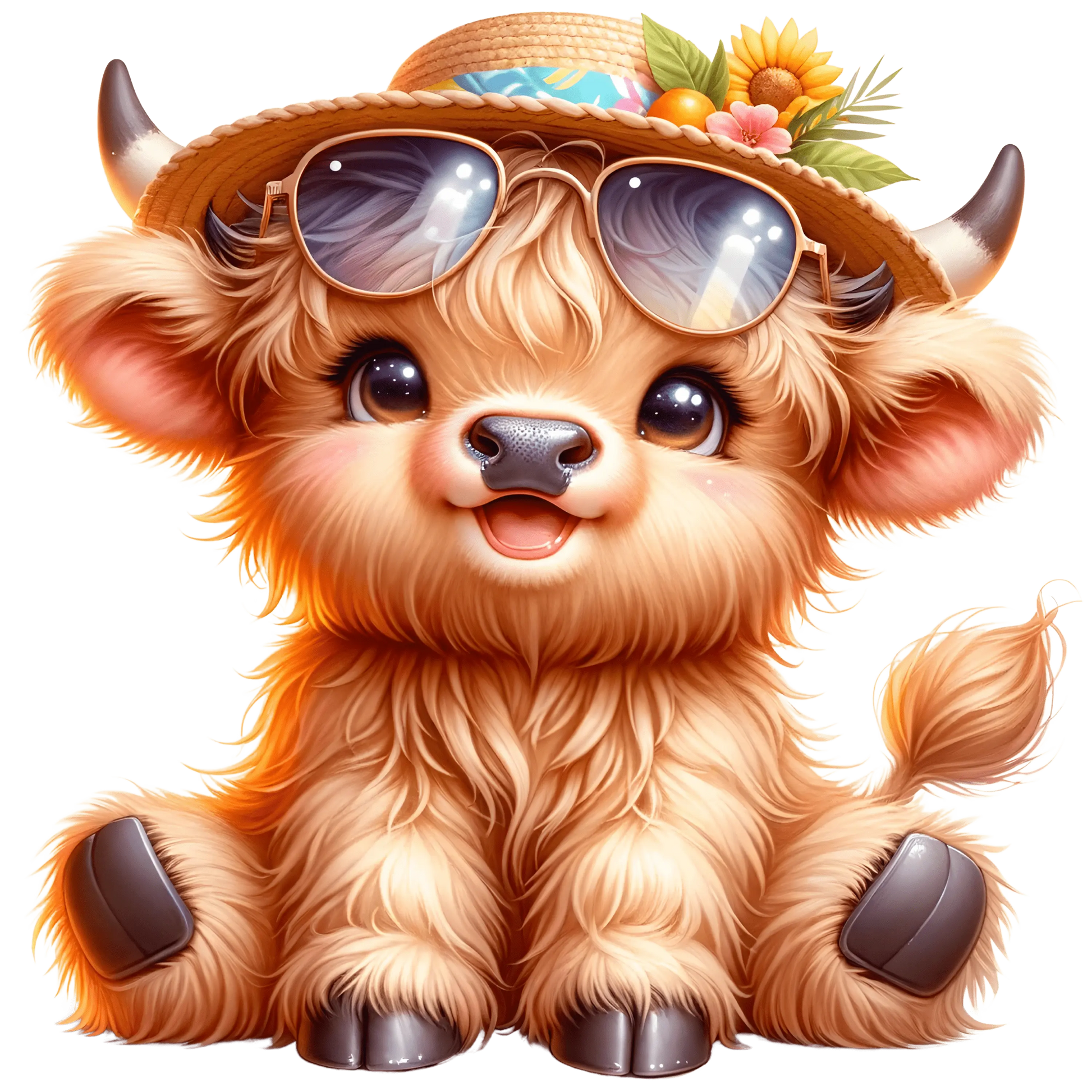 Bügelbild Summer Highland Kuh #12 Fylou's Style