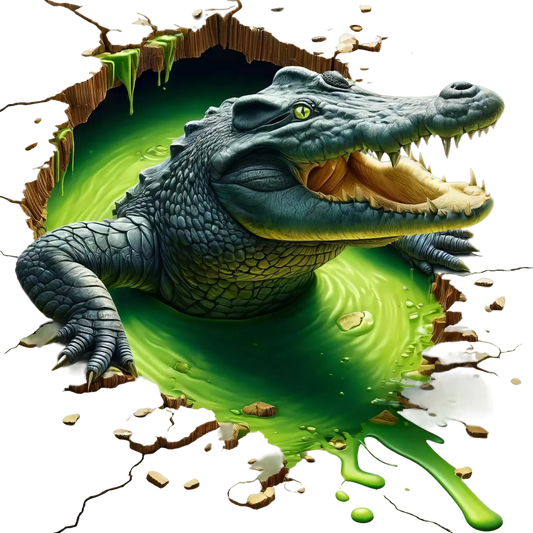 Bügelbild 3D Krokodil #10 Fylou's Style