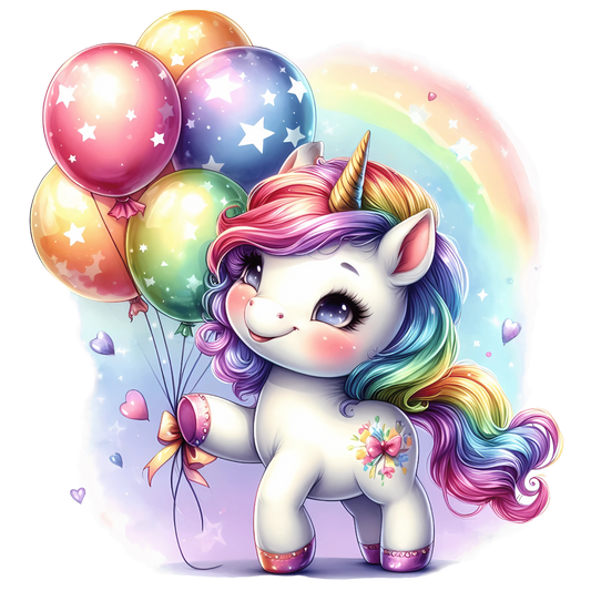 Bügelbild Regenbogen Einhorn #8 Fylou's Style