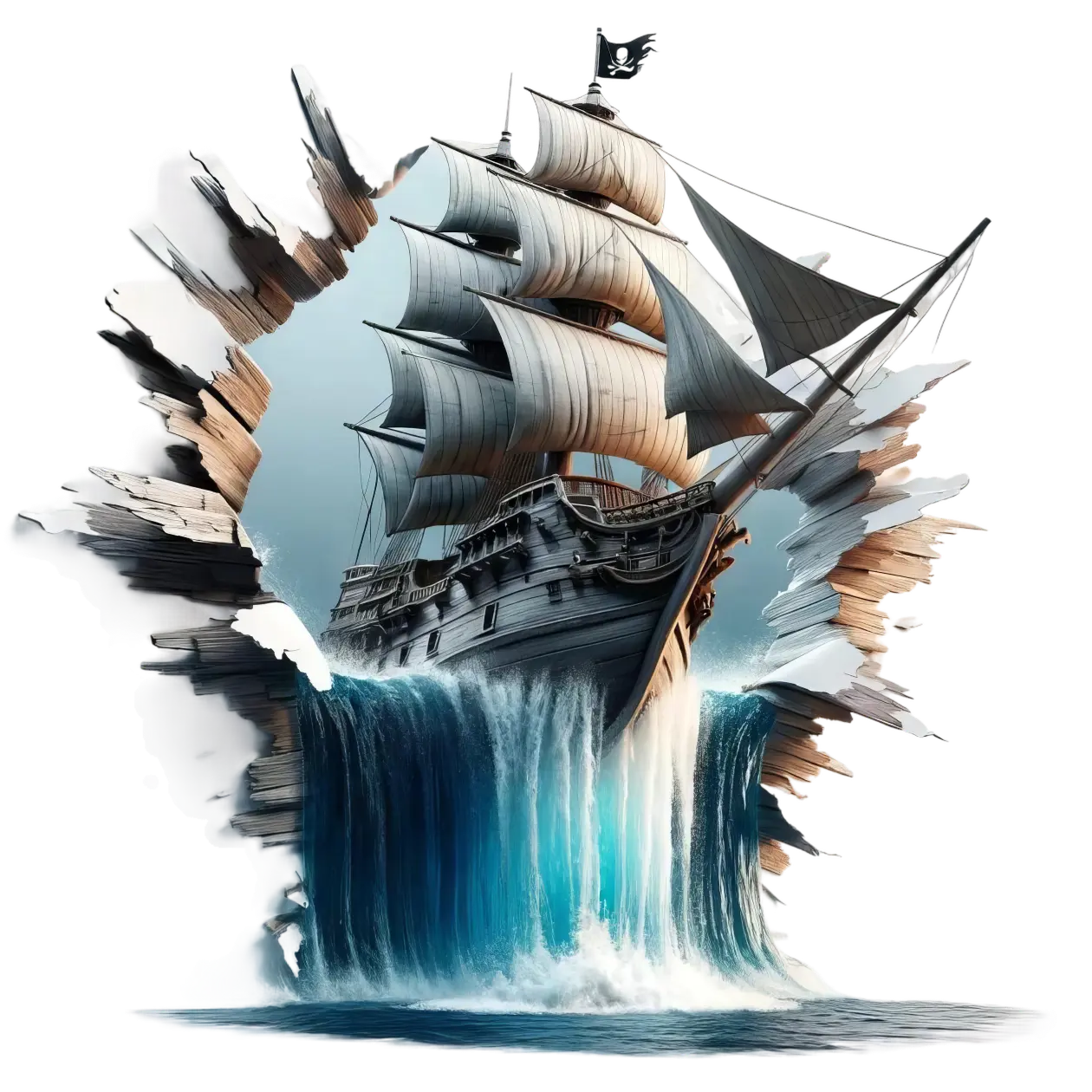 Bügelbild 3D Schiff #6 Fylou's Style