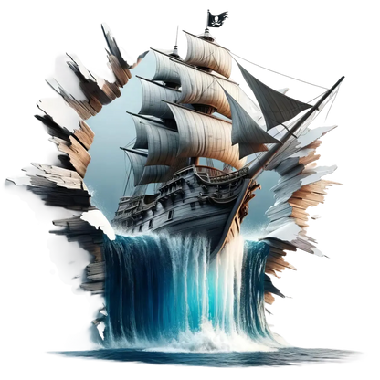 Bügelbild 3D Schiff #6 Fylou's Style
