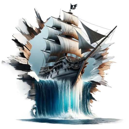 Bügelbild 3D Schiff #6 Fylou's Style