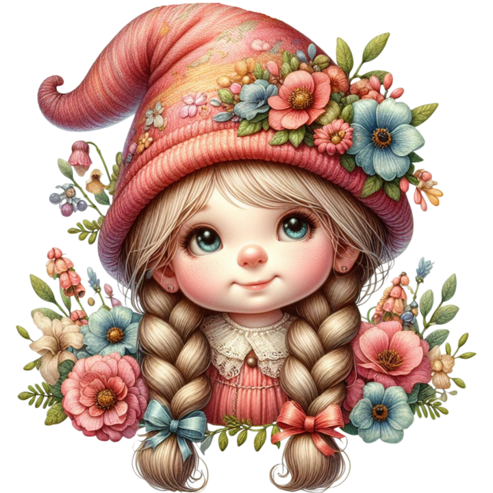 Iron-on Image Girl Gnome #7