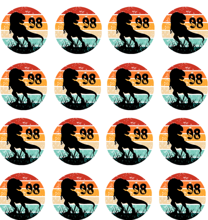 Bügelbild Größenlabel Dino Silhouette #1 Fylou's Style