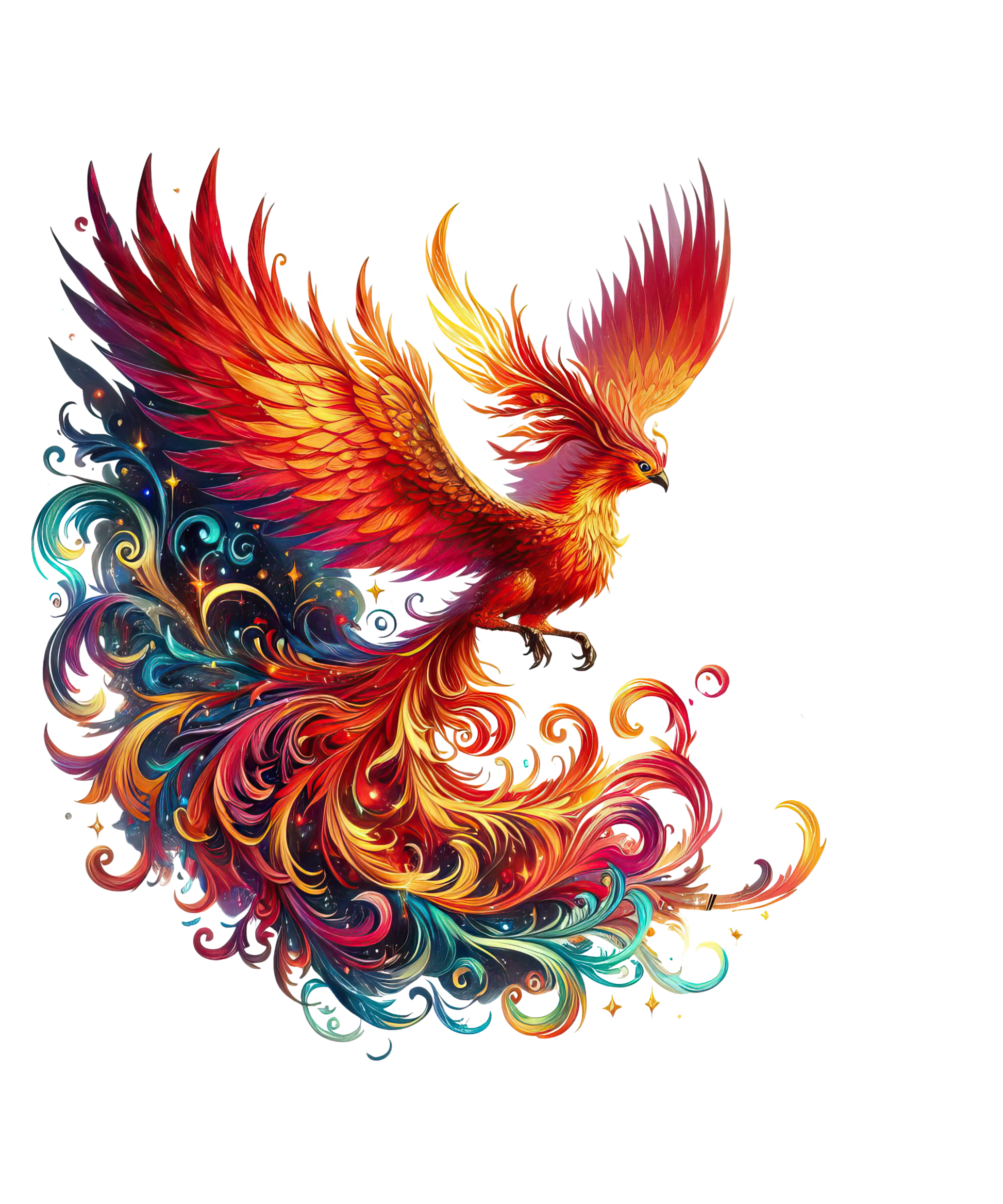 Bügelbild Magische Tiere Phönix - Fylou's Style