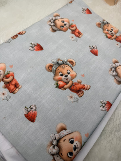 Ripp-Jersey Erdbeer Bärchen