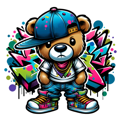 Bügelbild Grafitti TeddyBear Fylou's Style