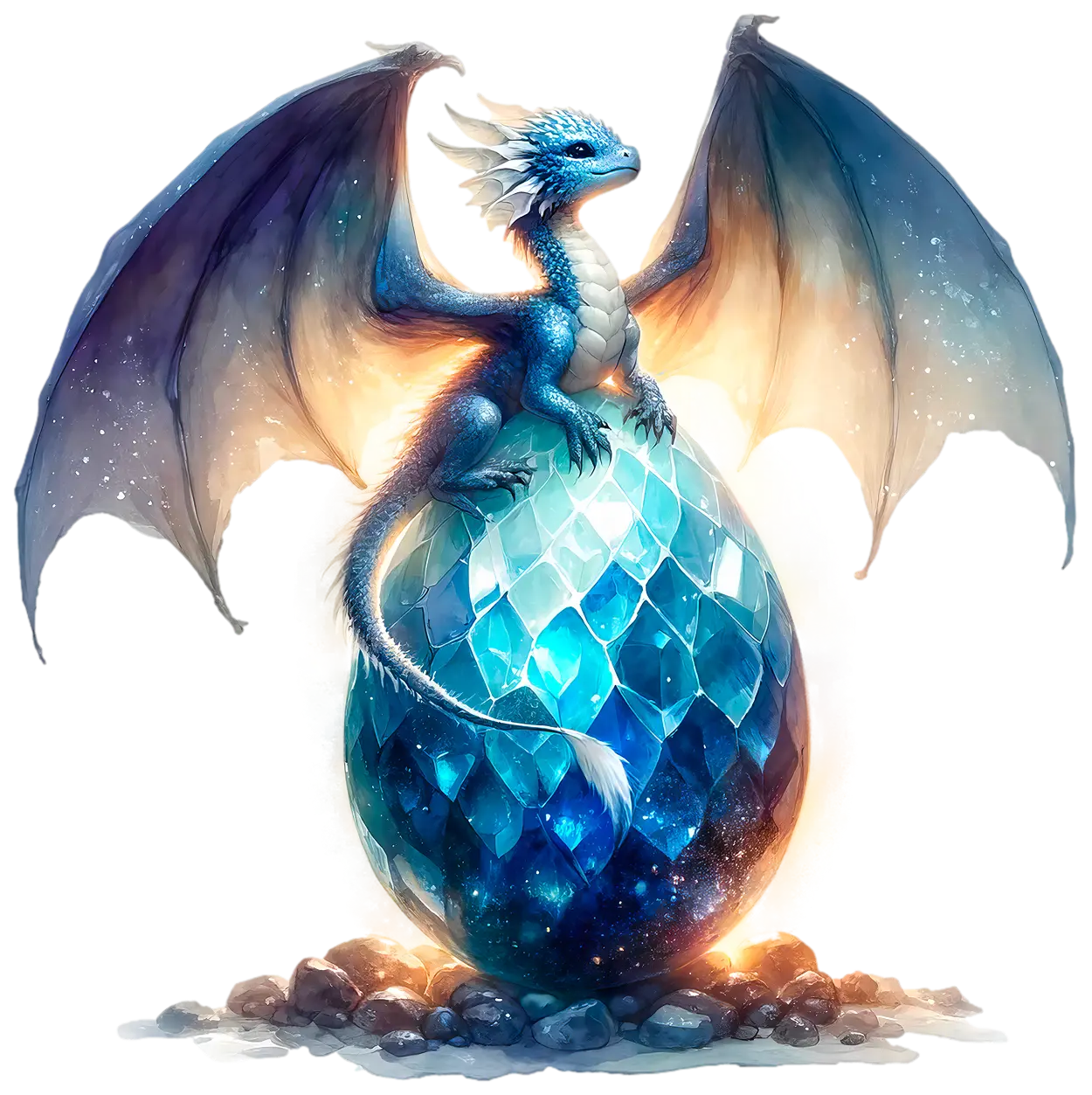 Bügelbild Blauer Baby Drache #4 - Fylou's Style