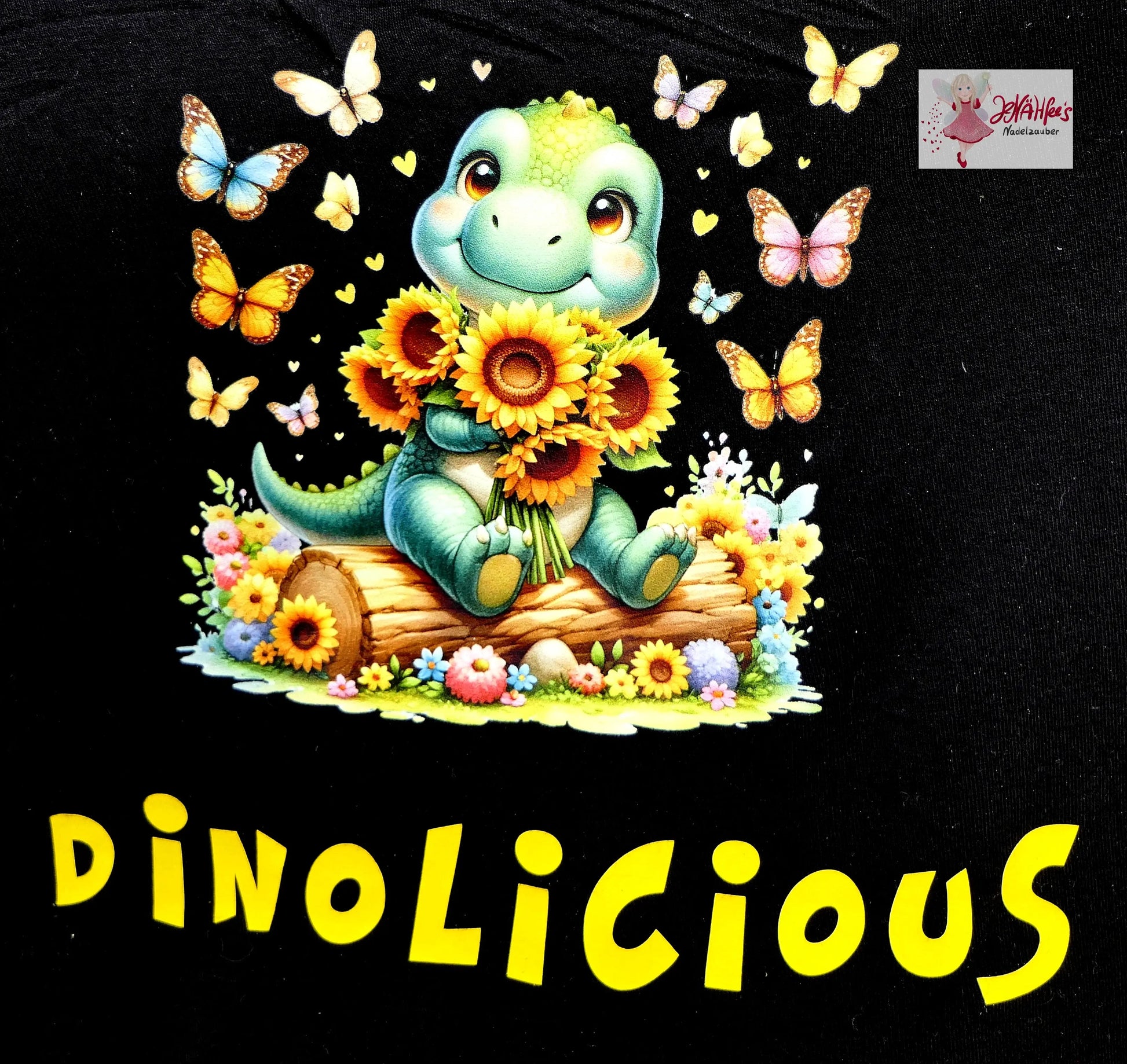 Bügelbild  Sonnenblumen Dinosaurier #13 Fylou's Style