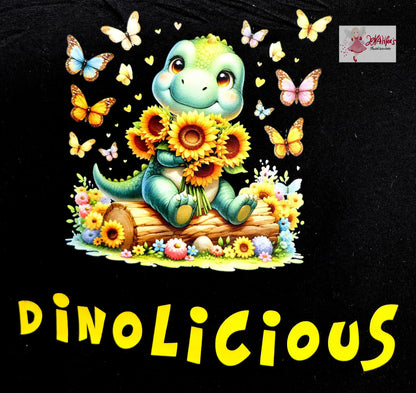 Bügelbild  Sonnenblumen Dinosaurier #13 Fylou's Style