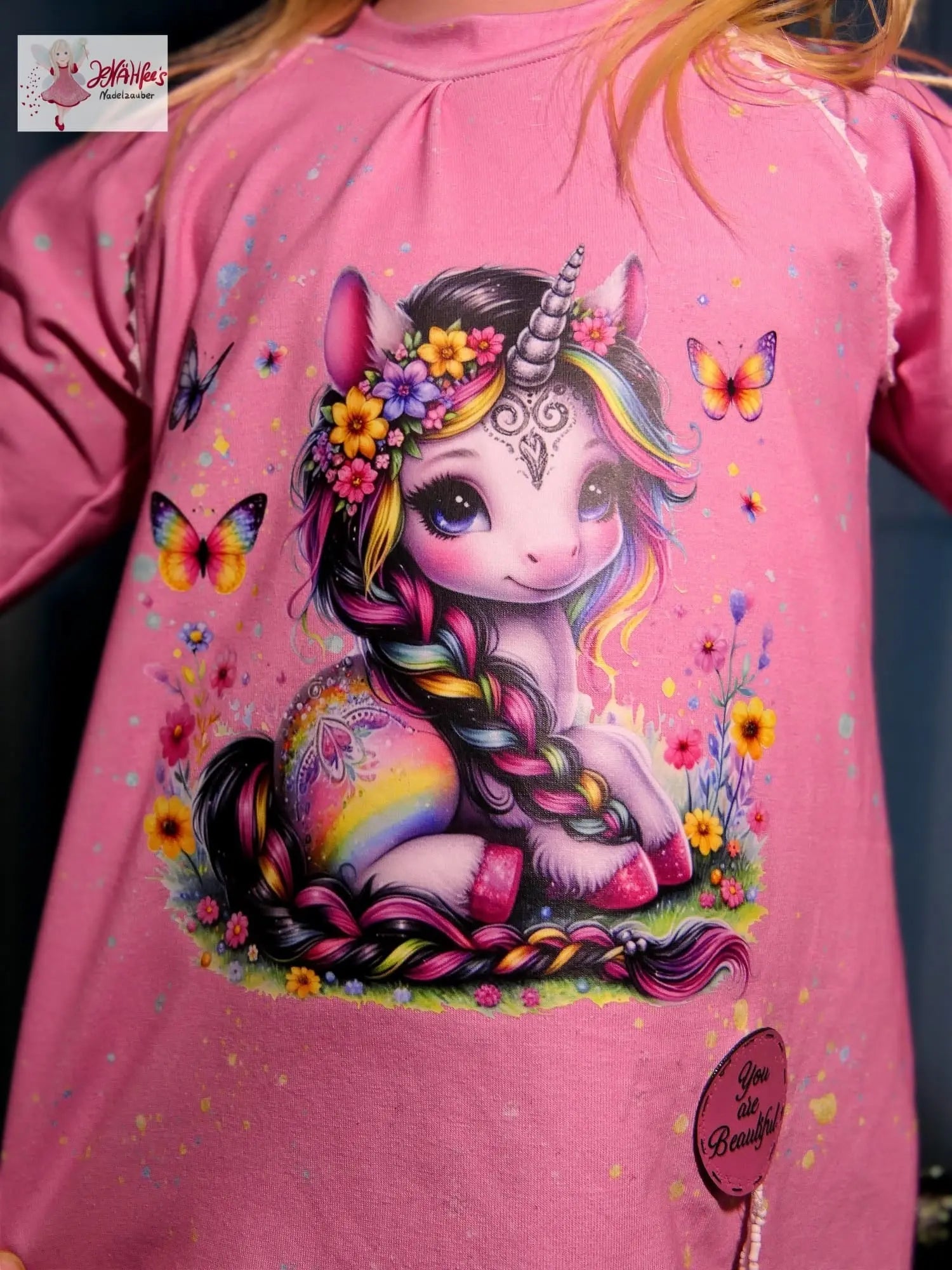 Bügelbild  bezauberndes Regenbogen Einhorn #2 - Fylou's Style
