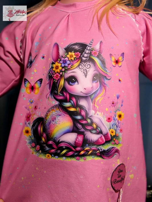 Bügelbild  bezauberndes Regenbogen Einhorn #2 - Fylou's Style