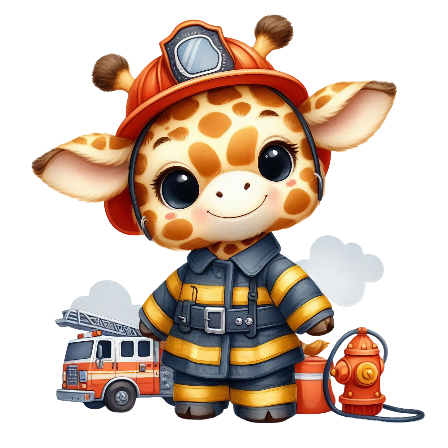 Bügelbild Giraffe Feuerwehr #8 Fylou's Style