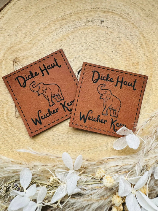 Kunstleder Label Elefant Fylou's Style